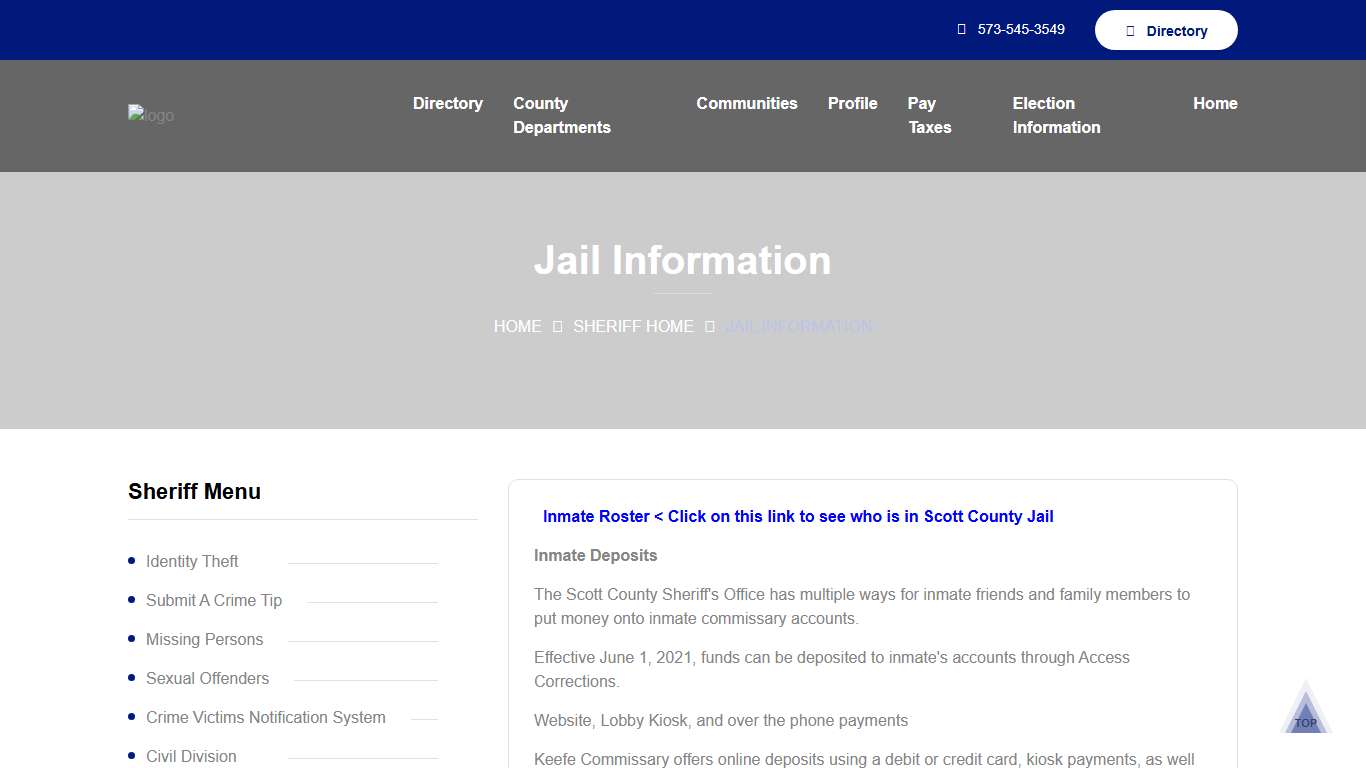 Jail Information - Scott County Missouri